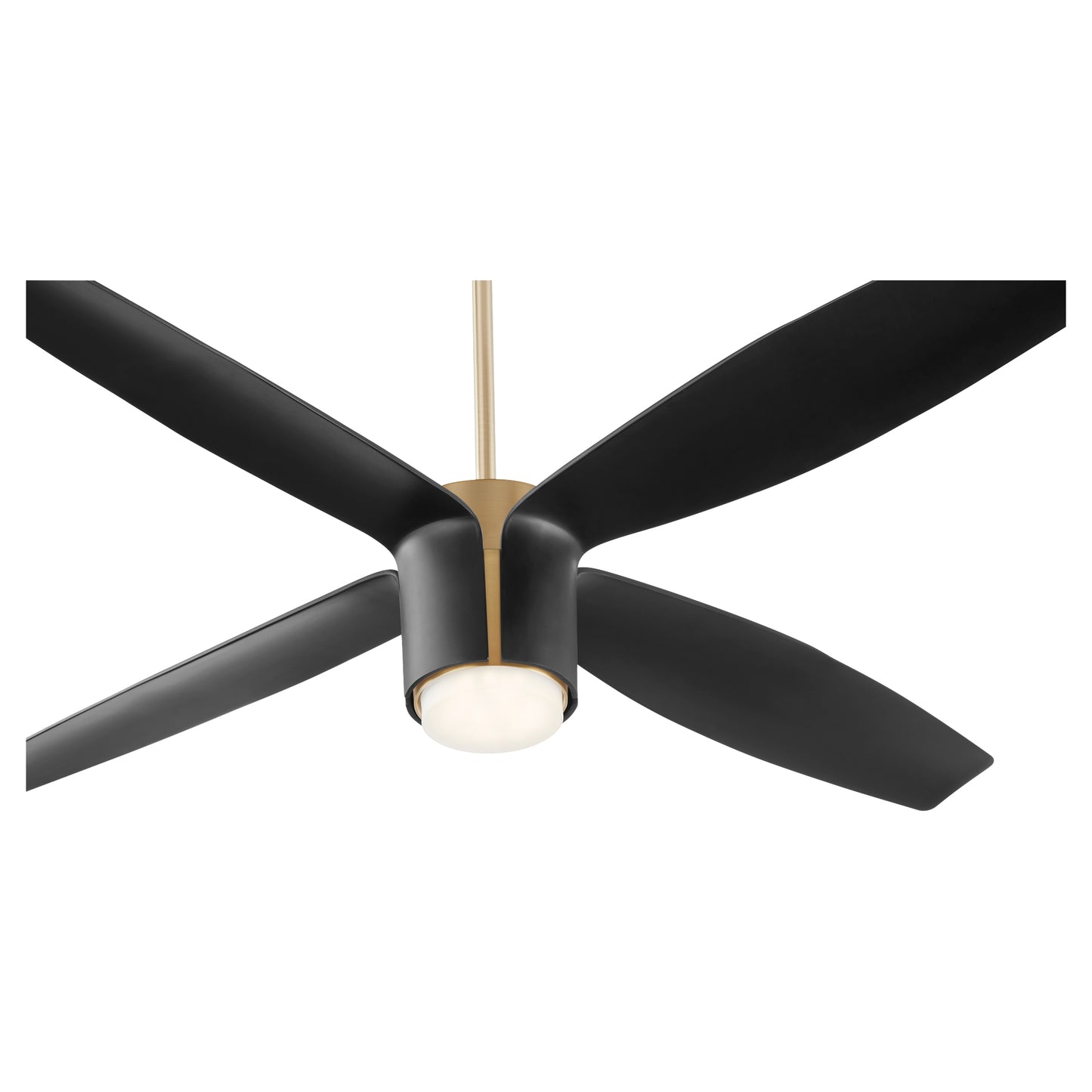 Oxygen Samaran 3-116-4015 Smart Ceiling Fan 60 Inch No Light with Wall Control - Aged Brass W/ Black Blades