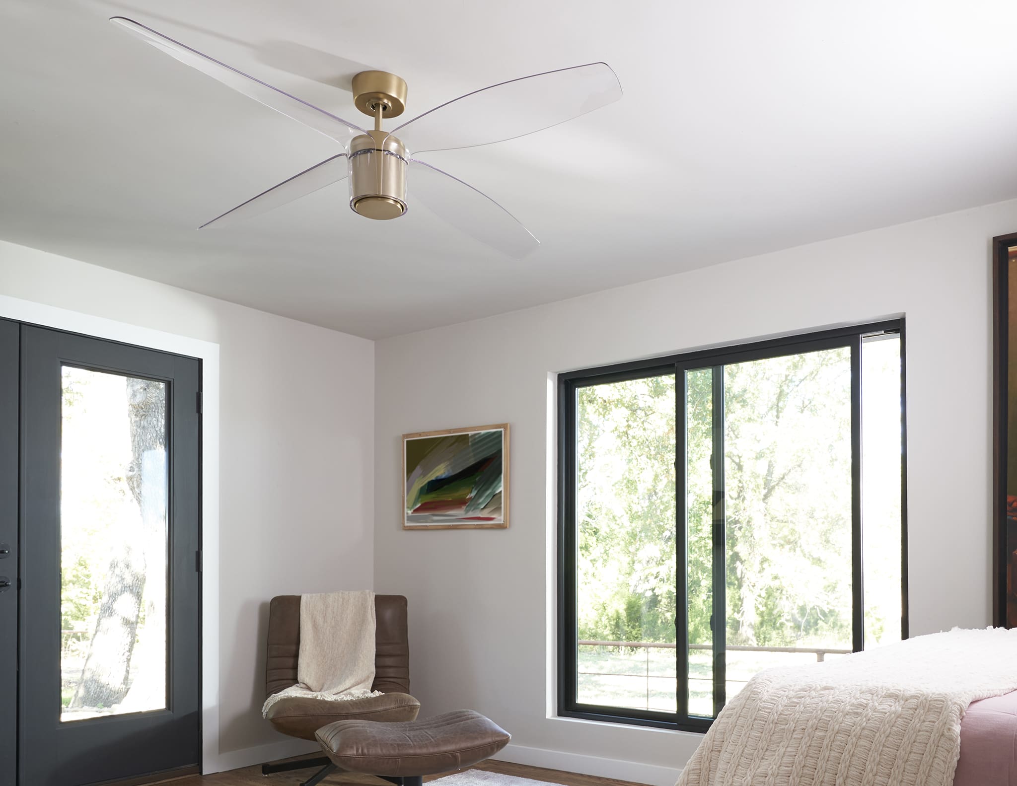 Oxygen Samaran 3-116-40 Smart Ceiling Fan 60 inch No Light with Wall Control - Aged Brass