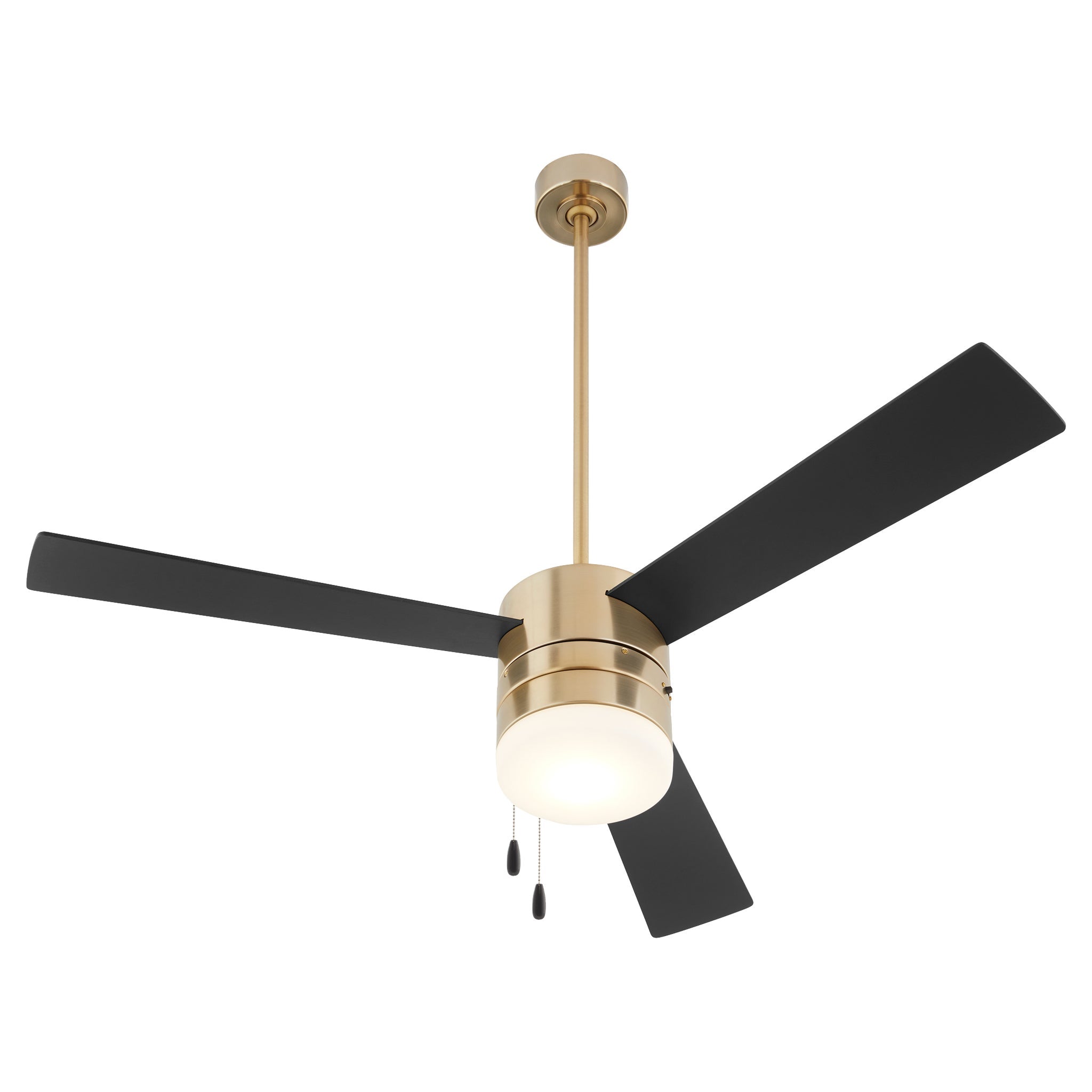Oxygen ALLEGRO 3-119-6 52 Inch Pull Chain Ceiling Fan - 3 Speed Reversible - LED Light Optional - White with duo-toned blades of White/Weathered Grey