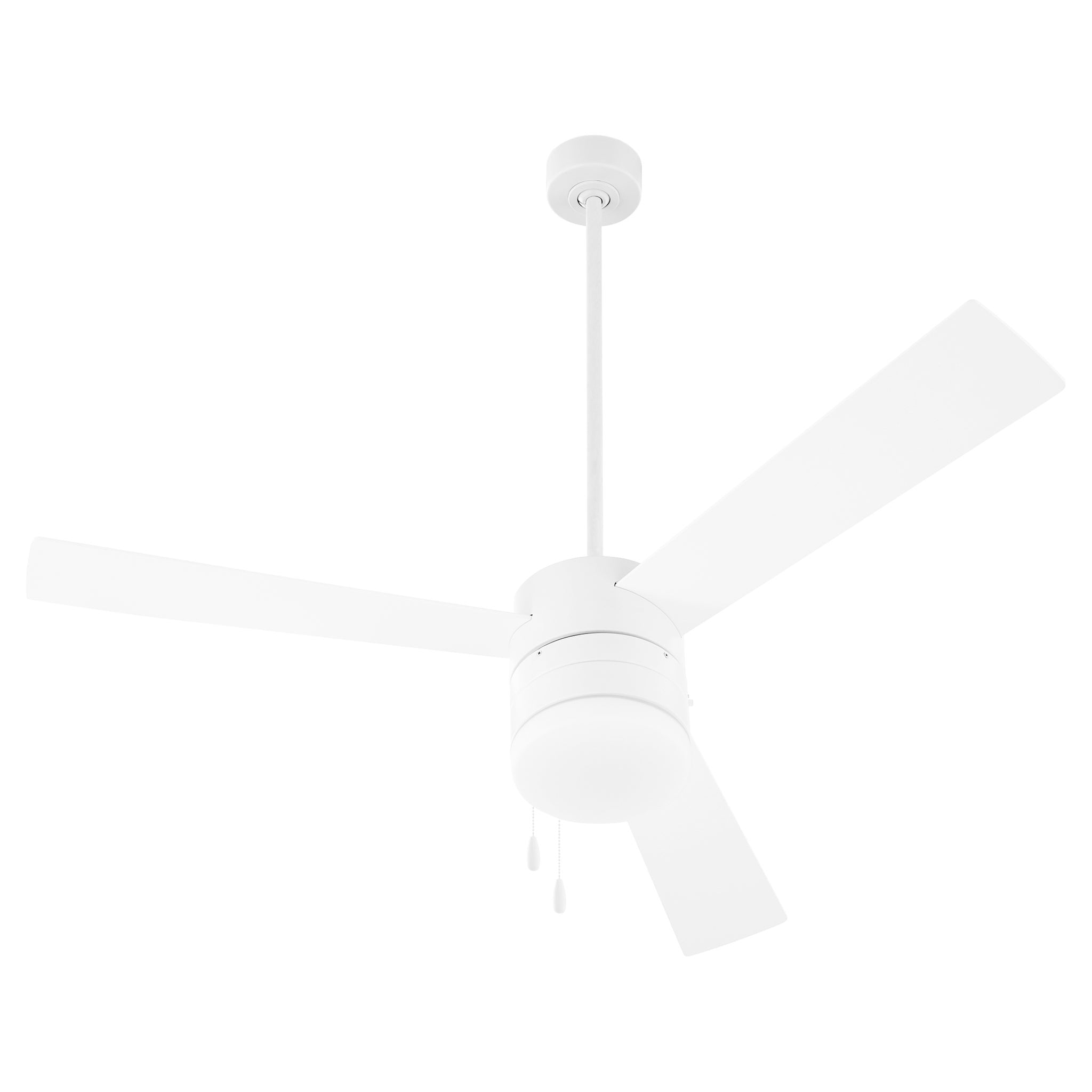 Oxygen ALLEGRO 3-119-6 52 Inch Pull Chain Ceiling Fan - 3 Speed Reversible - LED Light Optional - White with duo-toned blades of White/Weathered Grey