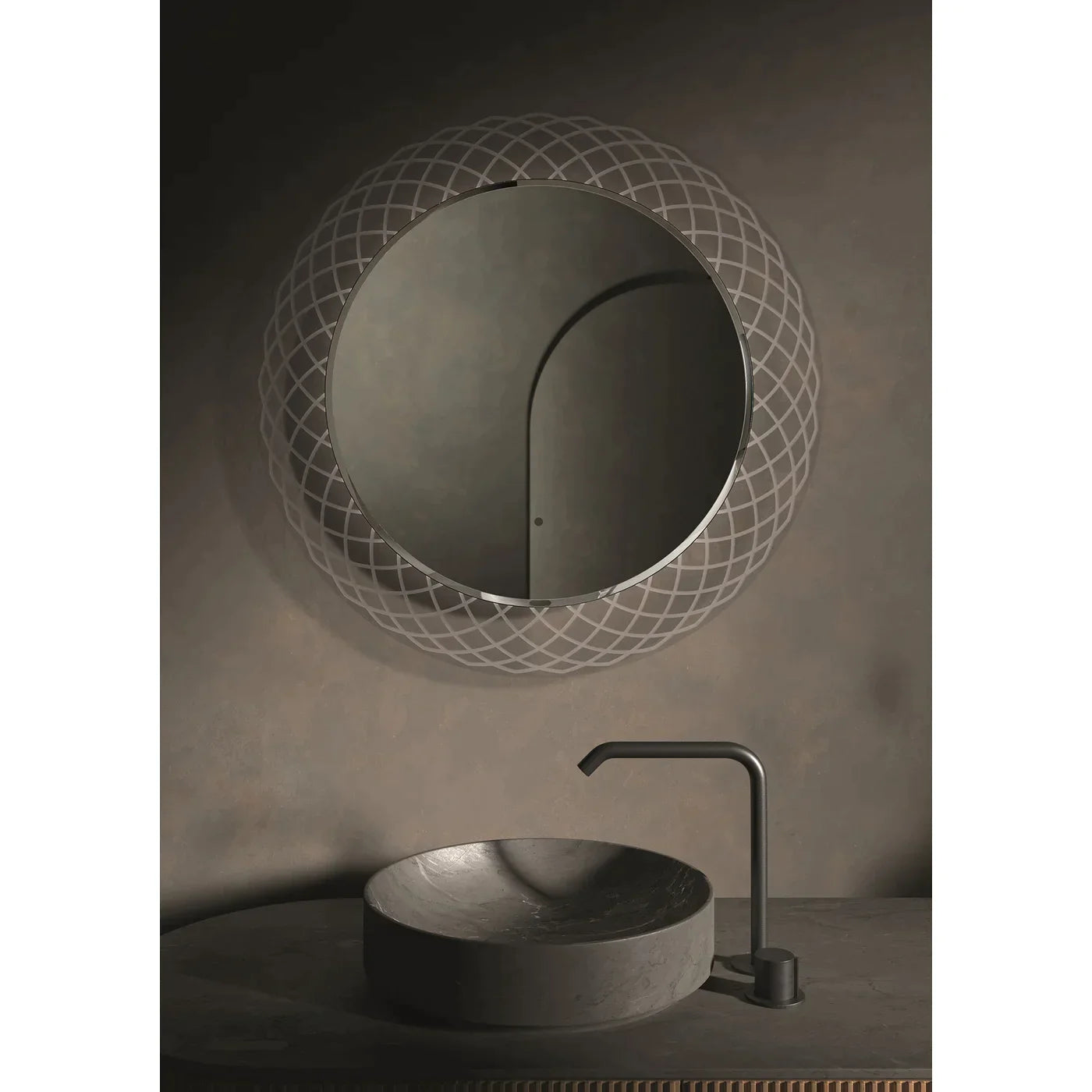 Oxygen PERLA 3-1202-0 Round Lighted CCT Selectable LED Mirror 36 Inch