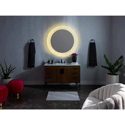 Oxygen PERLA 3-1201-0 Round Lighted CCT Selectable LED Mirror 30 Inch