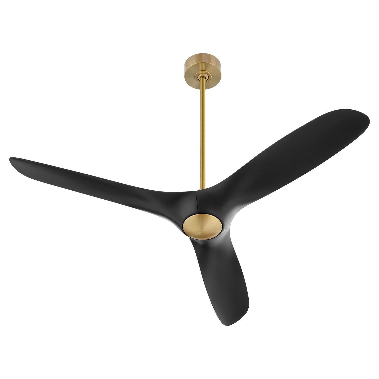 Oxygen PROVINCE 3-122-1540 Smart Ceiling Fan 56 Inch with Wall Control - Aged Brass with Black fan blades