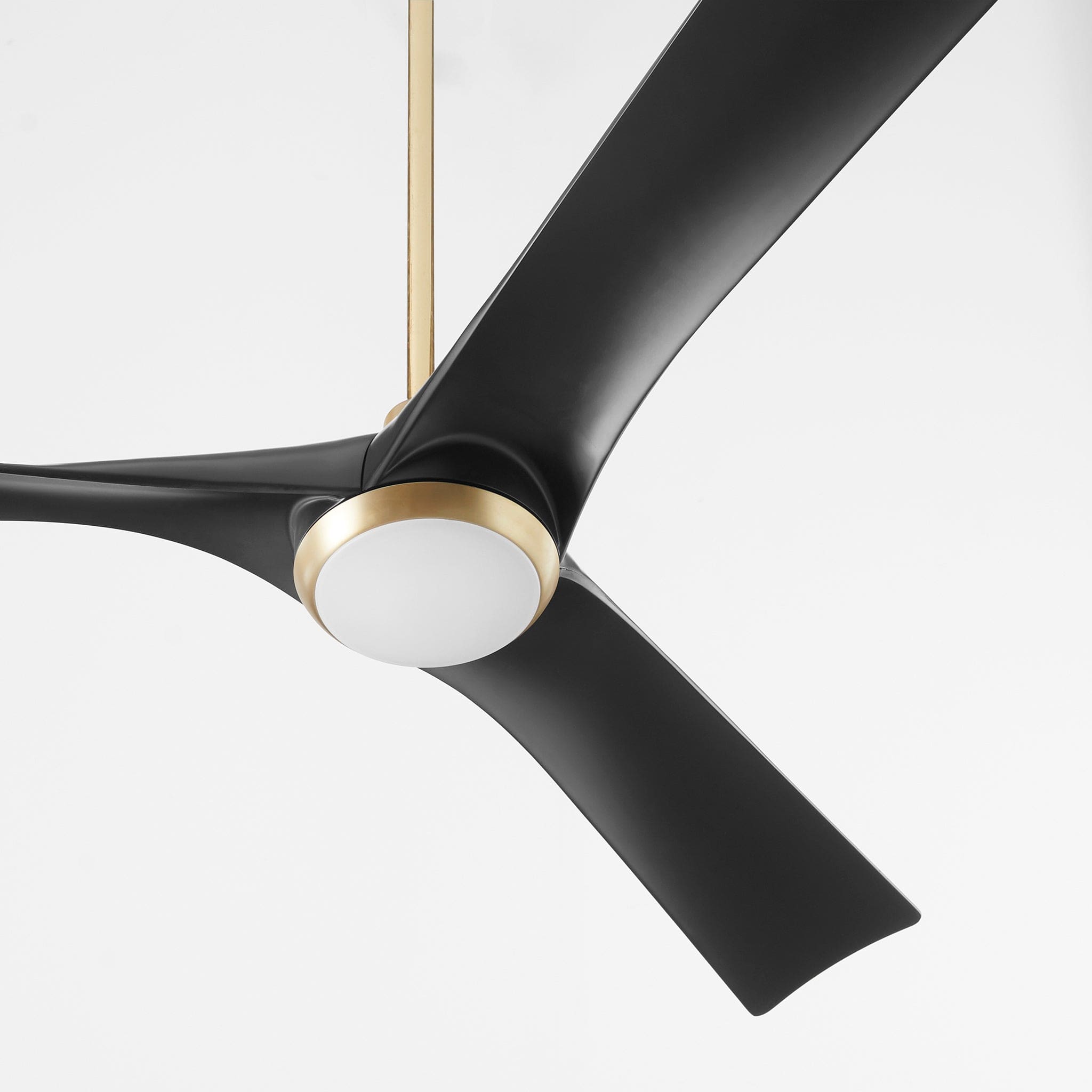 Oxygen Ridley 3-123-1540 Smart Ceiling Fan 58 Inch No Light with Wall Control - Aged Brass W/ Black Blades