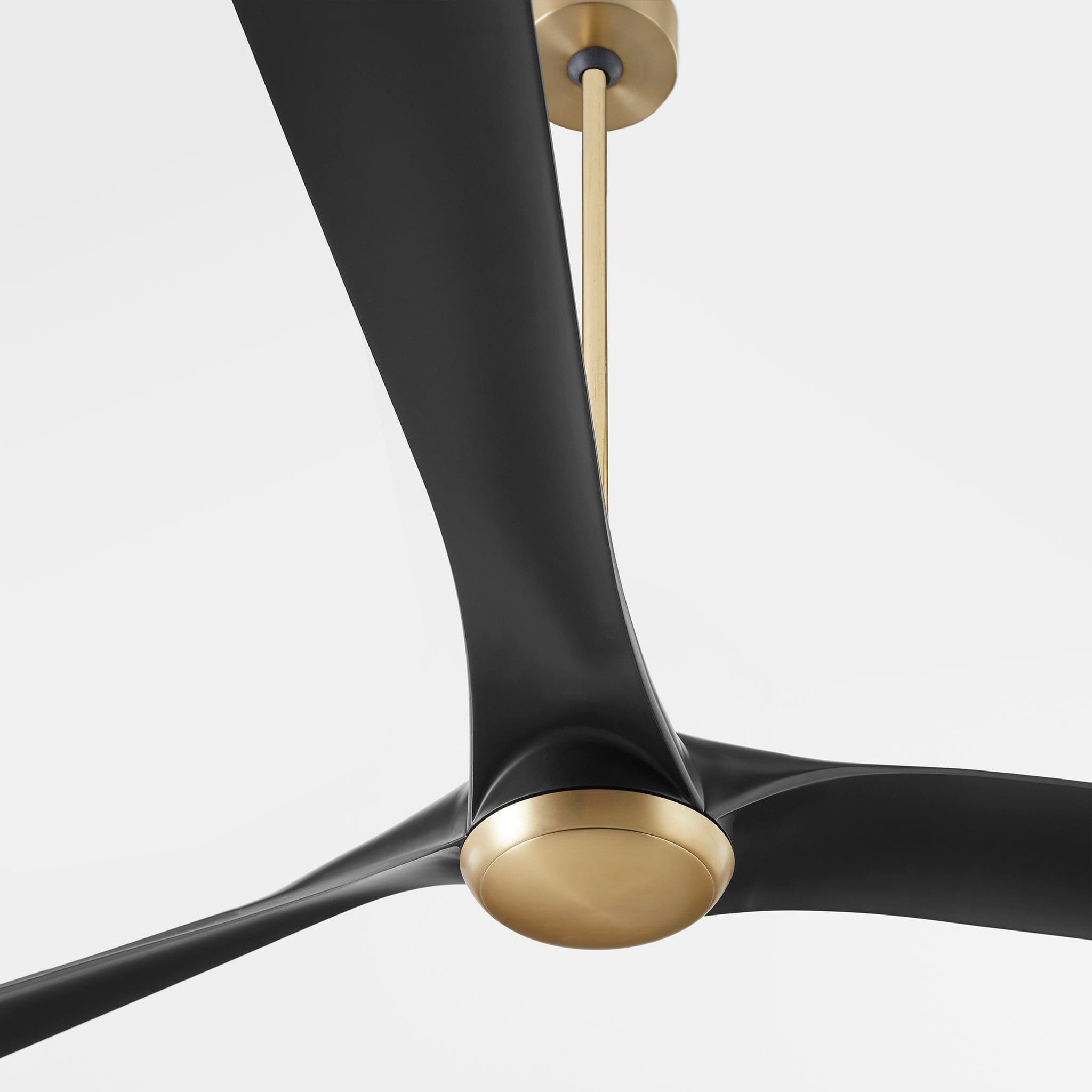 Oxygen Ridley 3-123-1540 Smart Ceiling Fan 58 Inch No Light with Wall Control - Aged Brass W/ Black Blades