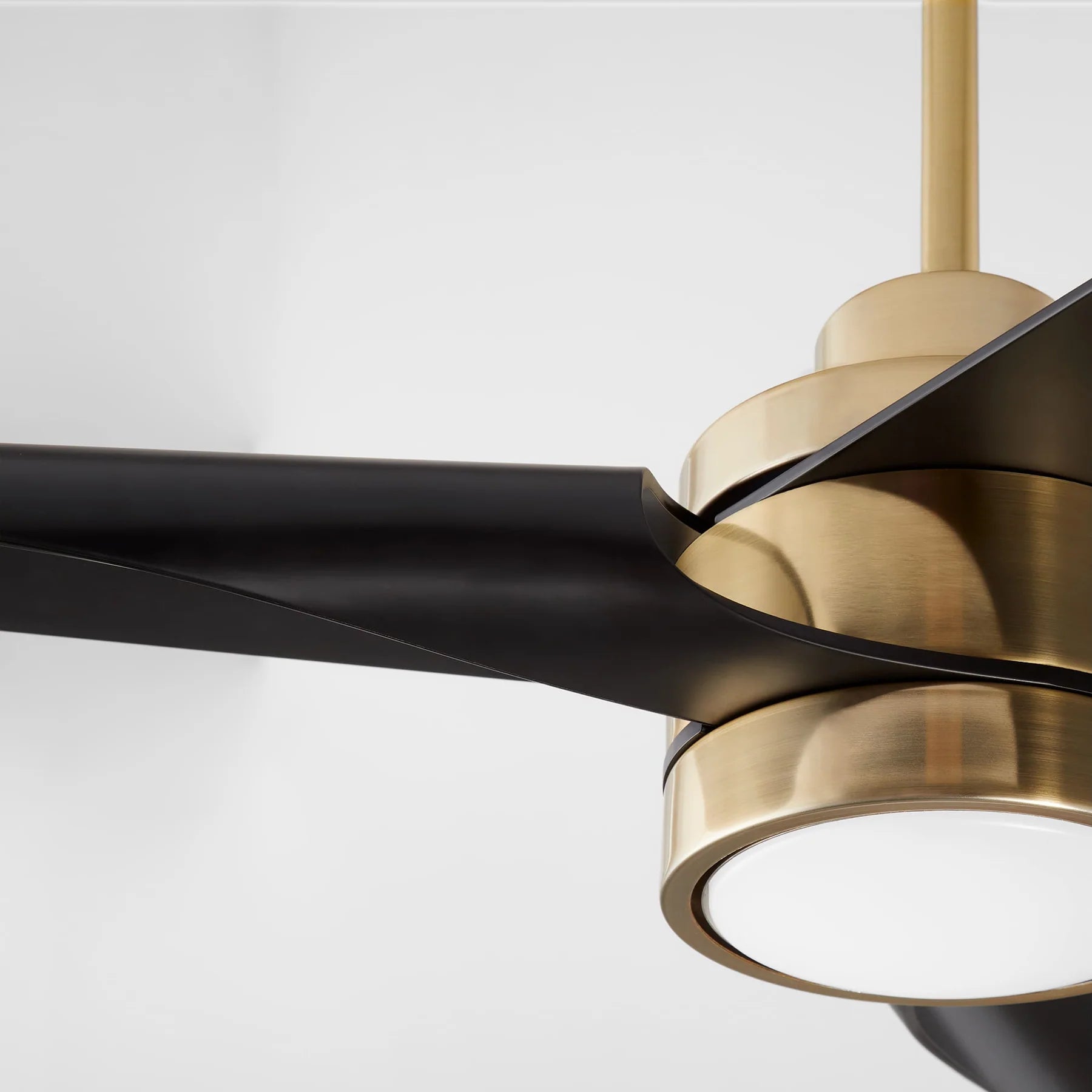 Oxygen Lighting XEGA 3-127-40 Smart by Bond Ceiling Fan, 60 inch, 3 Blades, UL Damp Rated - Aged Brass, Black