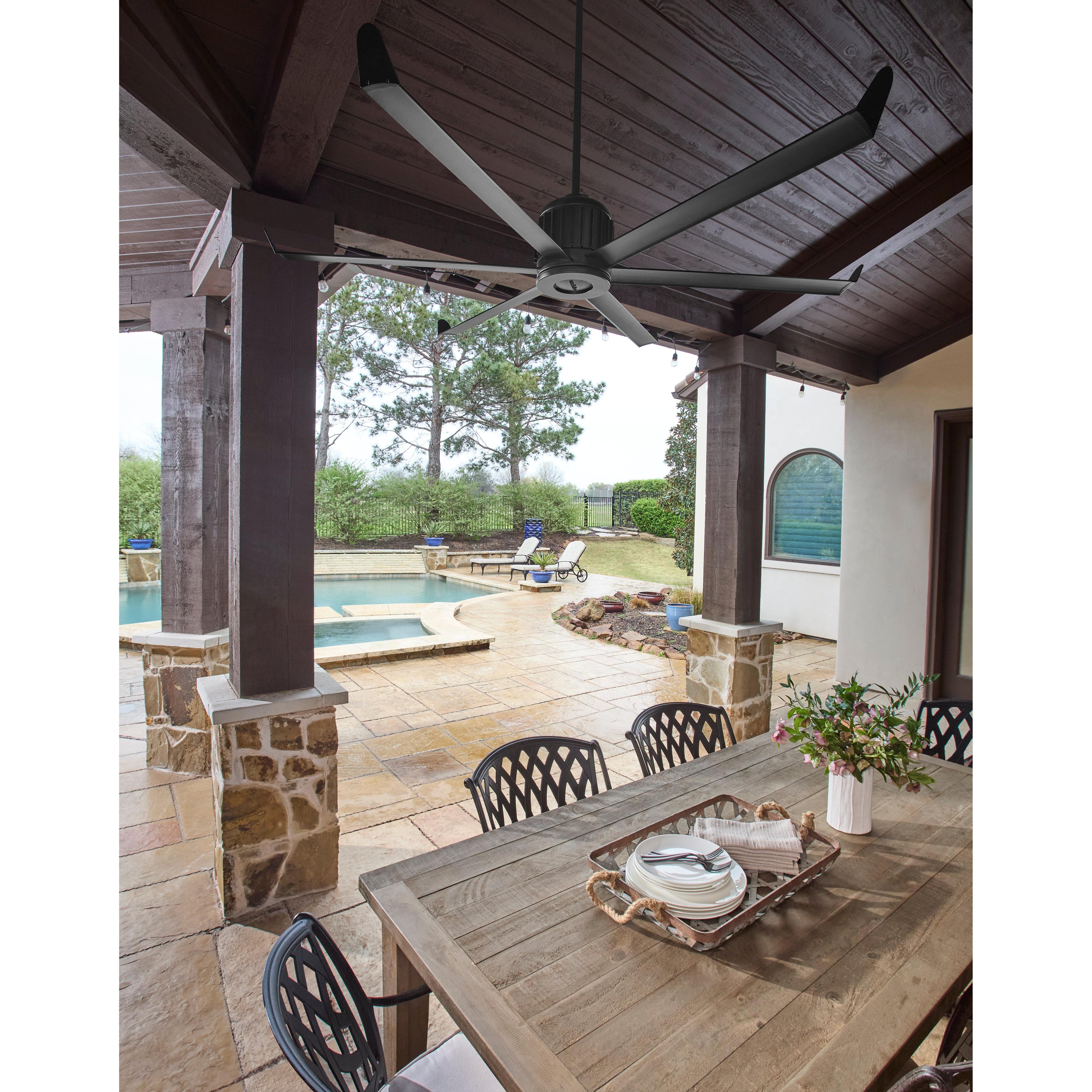 Oxygen ENORME 78 Inch Outdoor Wet Rated Smart Ceiling Fan with Wall Control