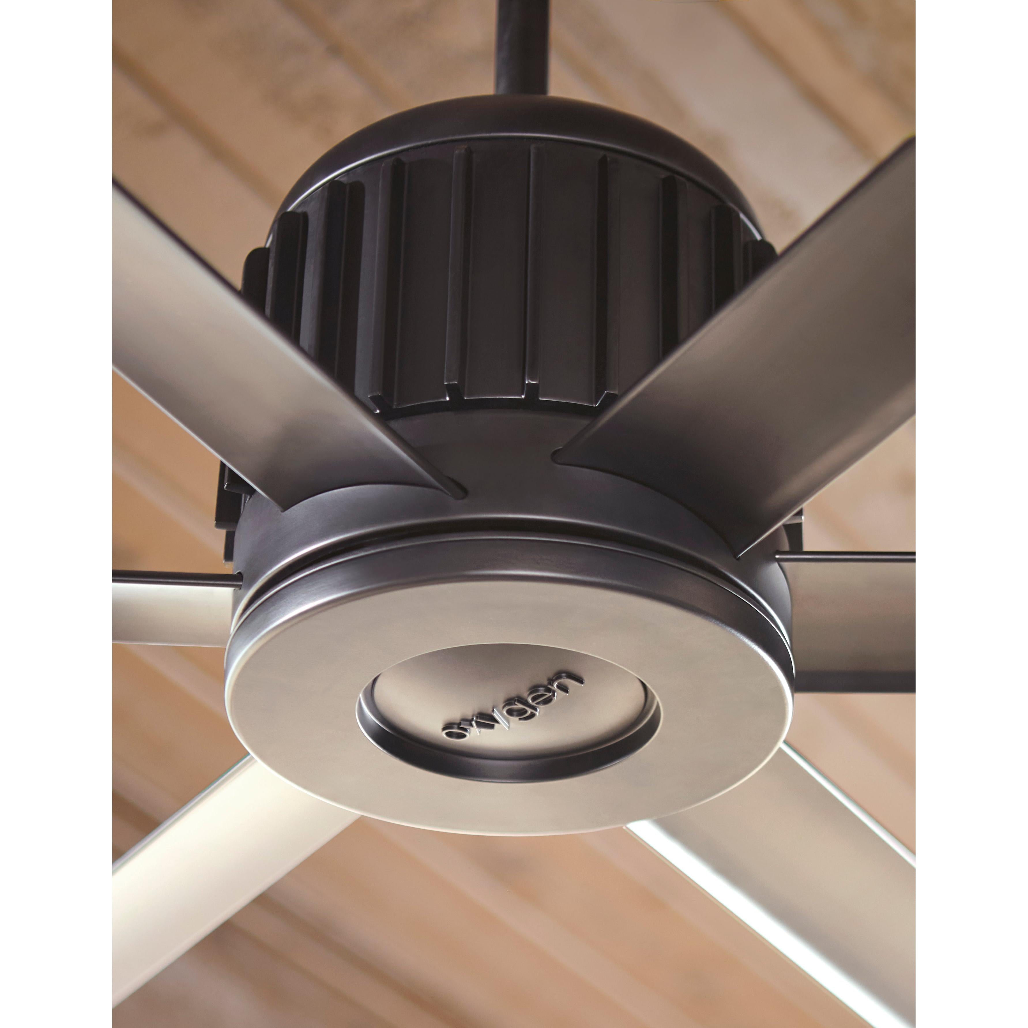 Oxygen ENORME 78 Inch Outdoor Wet Rated Smart Ceiling Fan with Wall Control