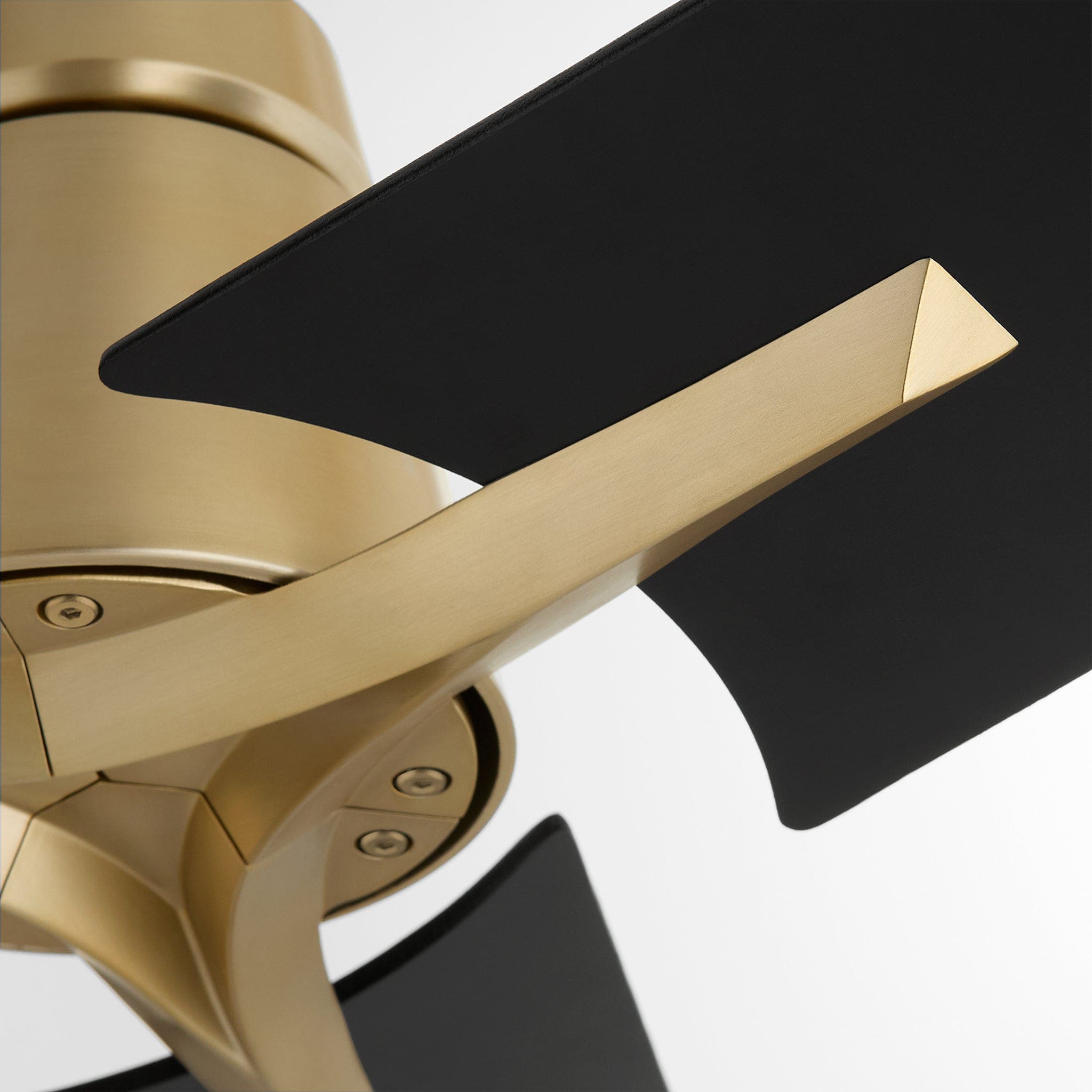 Oxygen Lighting Halcyon 3-8-131-40 Ceiling Fan, UL Dry Rated, Aged Brass