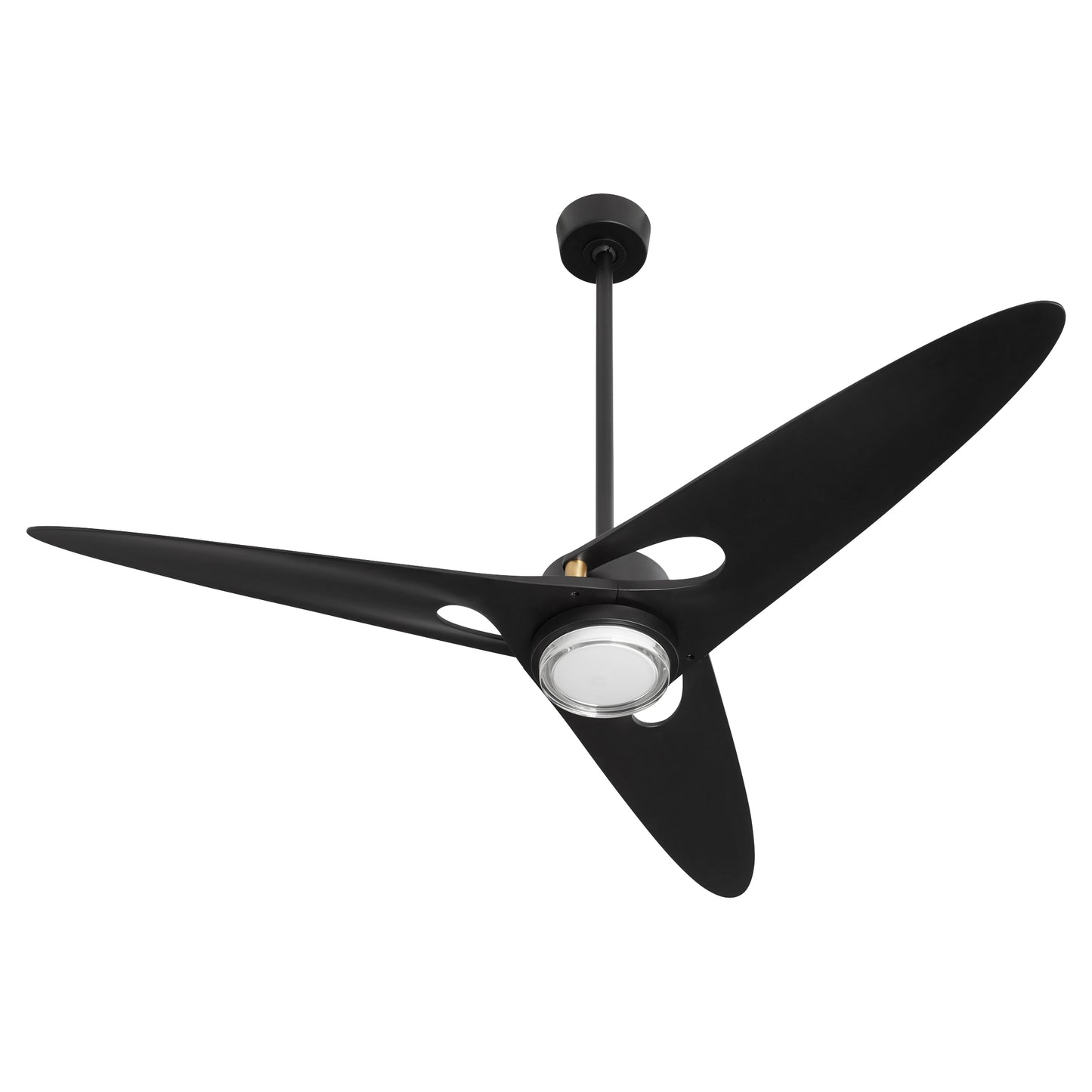 Oxygen APGOEE 3-132-15 Ceiling Fan, 3 Blades – Black, Aged Brass Pillars
