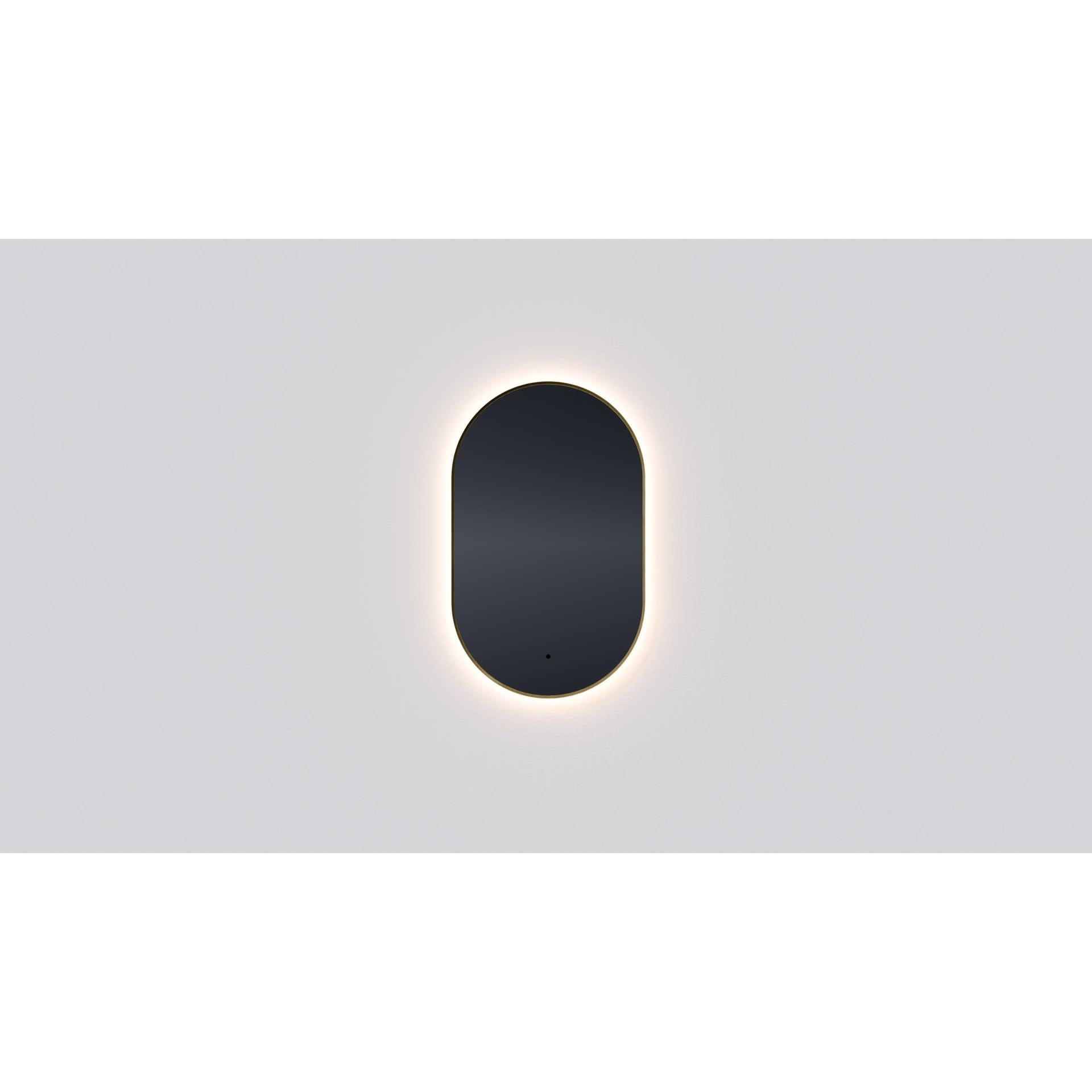 Oxygen Lighting ARGO 3-1401-55 Designer Arched Lighted Mirror 22x36 inch - Brushed Brass