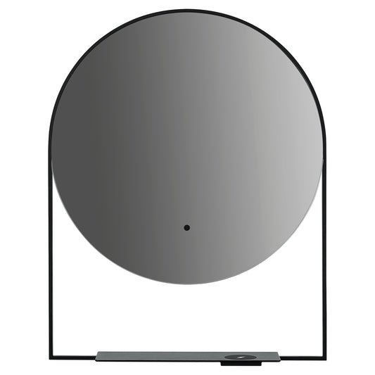 Oxygen CASSIOPEA 3-1801-15 Round Lighted LED Vanity Mirror with Wireless Phone Charger