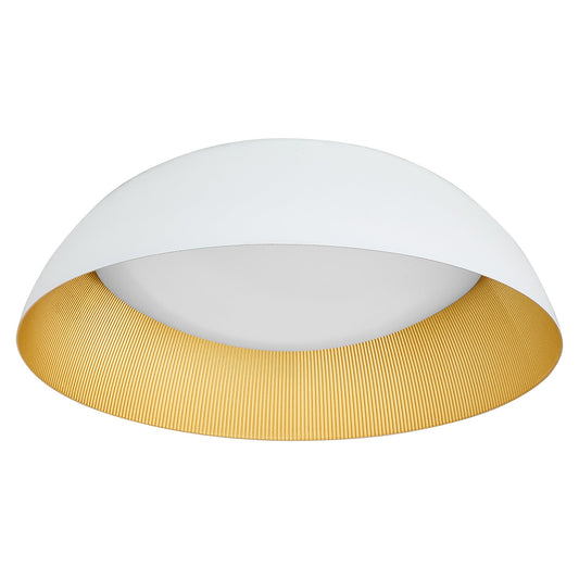 Oxygen Lighting 3-206-65 Ceiling Mount, UL Damp Rated, White / Industrial Brass