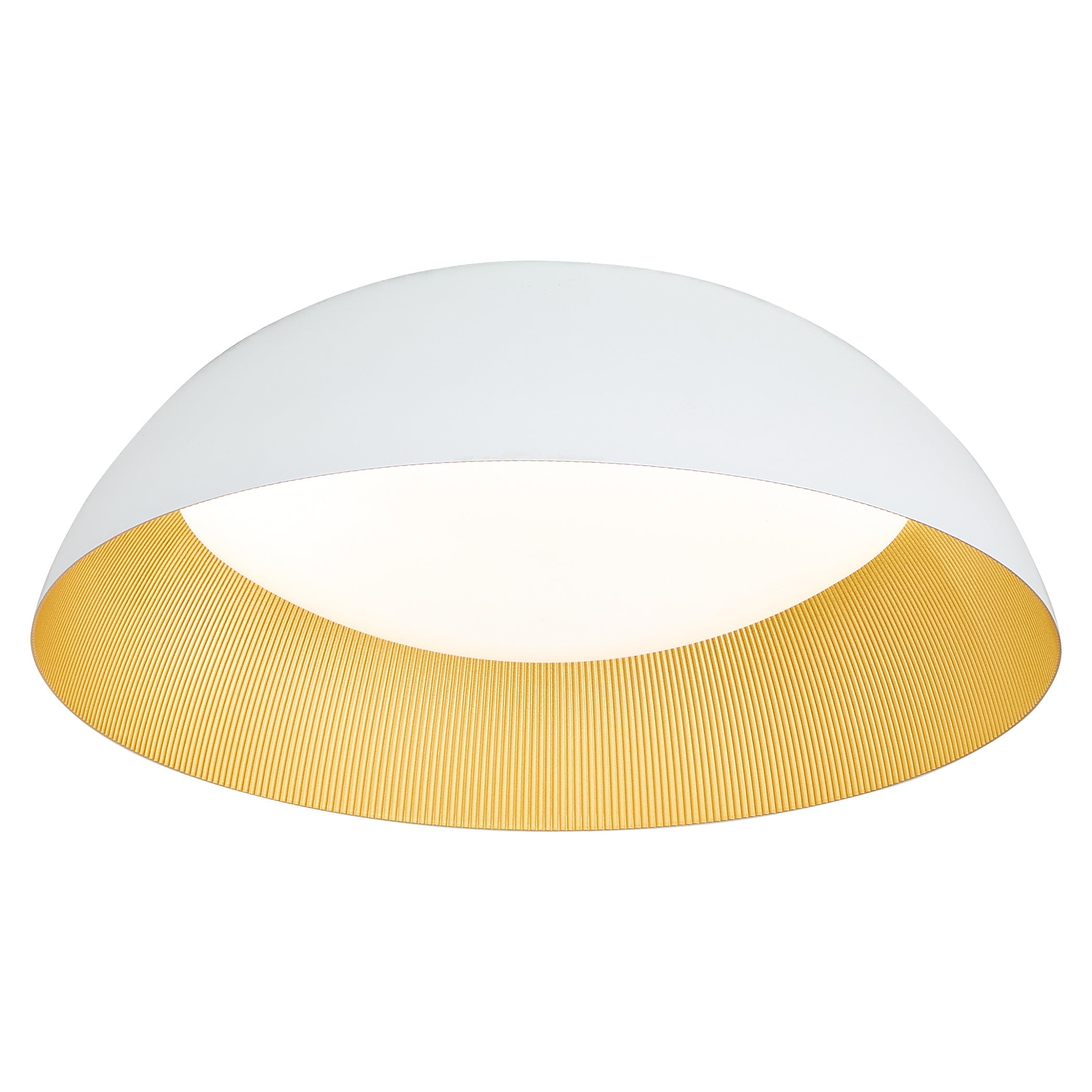 Oxygen Lighting 3-206-65 Ceiling Mount, UL Damp Rated, White / Industrial Brass