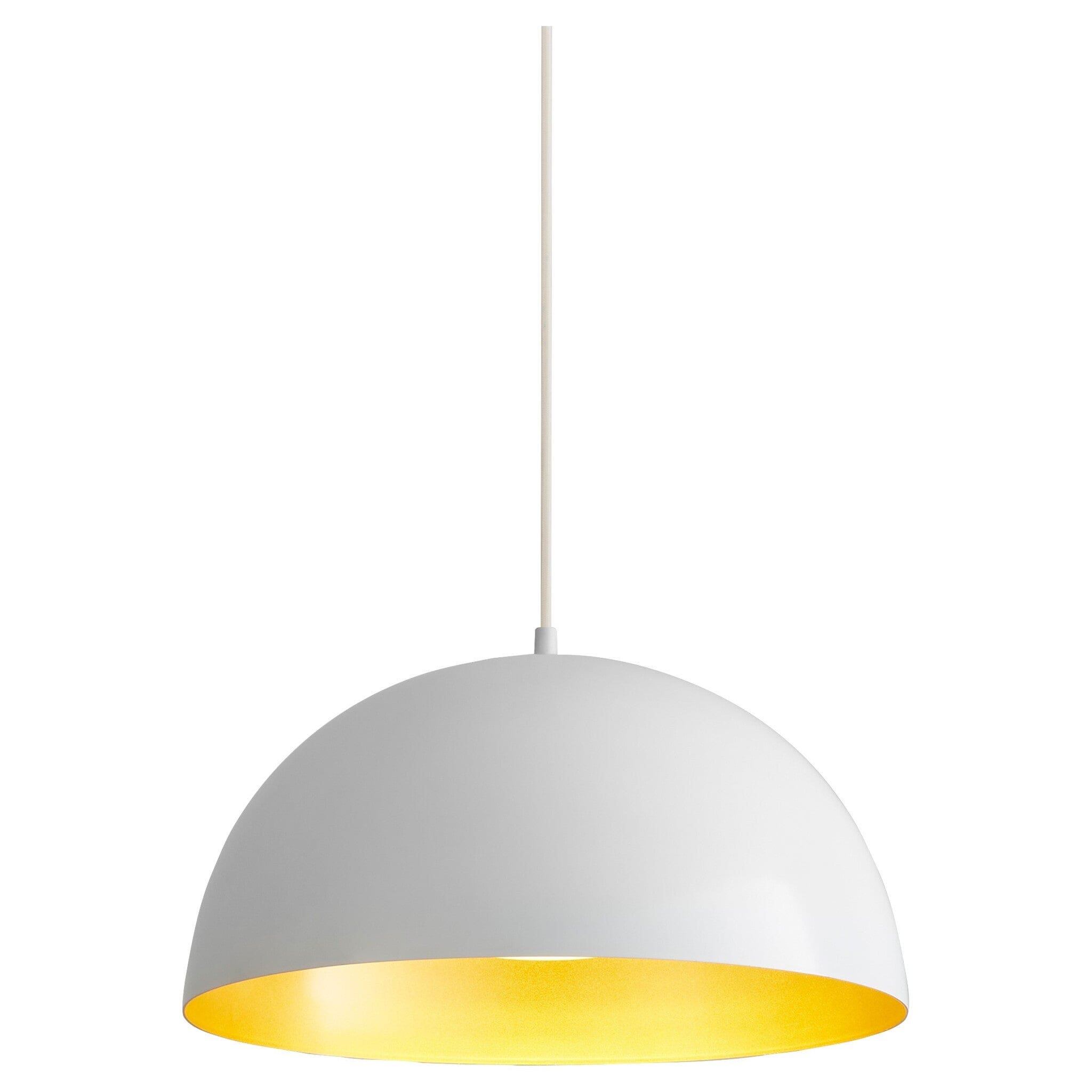 Oxygen Lucci 3-21-650 Pendant - White W/ Industrial Brass 23"