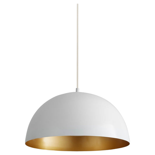 Oxygen Lucci 3-21-650 Pendant - White W/ Industrial Brass 23"