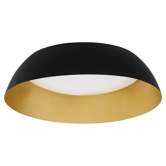 Oxygen Lighting Lucci 3-216-15 Vanity Light Fixture, UL Damp Rated, Black/Industrial Brass