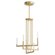 Oxygen Lustre 3-24-40 Chandeliers - Aged Brass