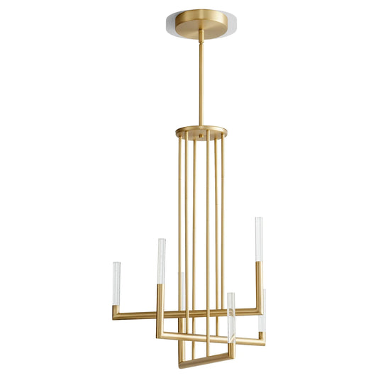 Oxygen Lustre 3-24-40 Chandeliers - Aged Brass