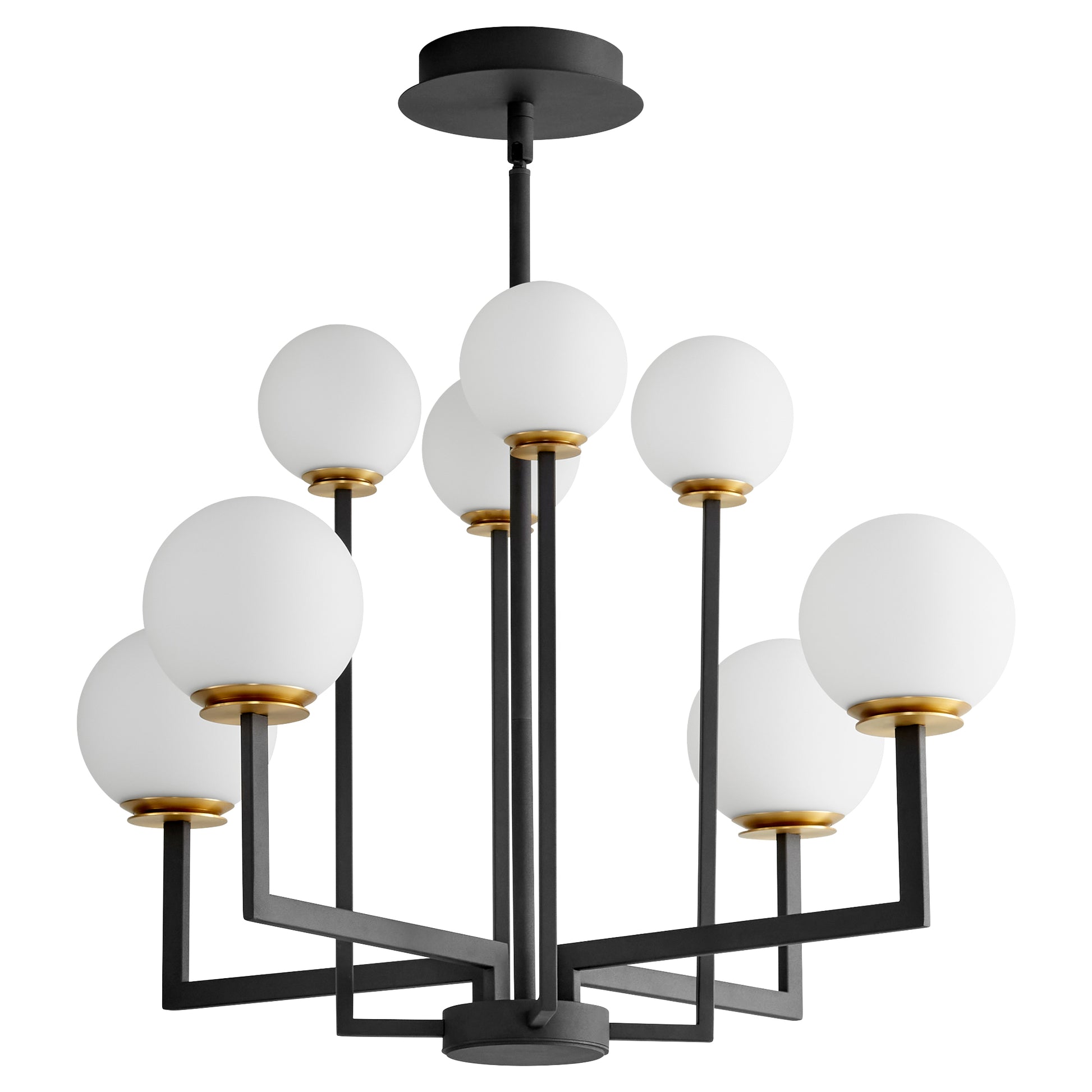 Oxygen Bonzo 3-28-1540 Chandelier - Black, Aged Brass