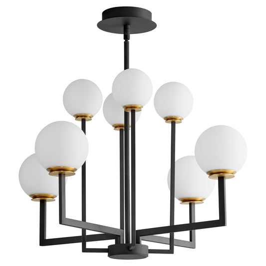 Oxygen Bonzo 3-28-1540 Chandelier - Black, Aged Brass