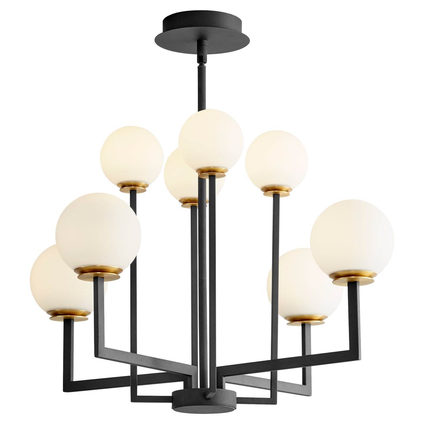 Oxygen Bonzo 3-28-1540 Chandelier - Black, Aged Brass