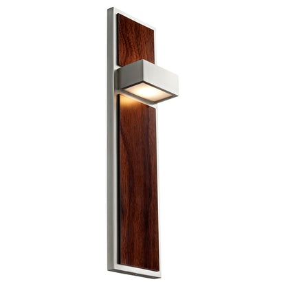 Oxygen Guapo 3-401-24 Sconces - Satin Nickel W/ Walnut