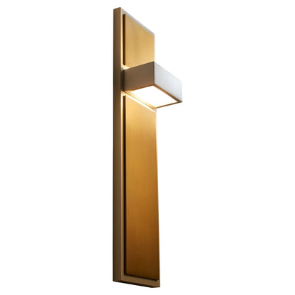 Oxygen Lighting 3-401-40 Sconce, UL Damp Rated, Aged Brass