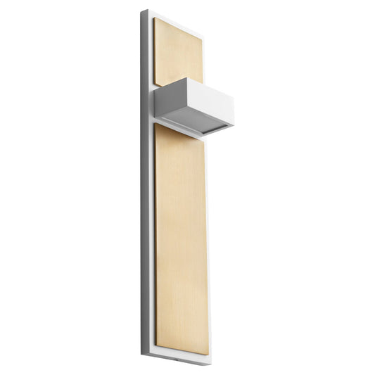 Oxygen Lighting 3-401-40 Sconce, UL Damp Rated, Aged Brass