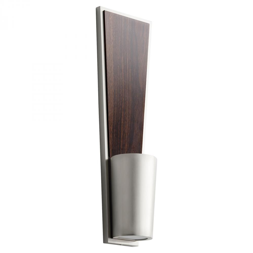 Oxygen Lighting FAVERO 3-402-24 Sconce Transitional - Satin Nickel W Walnut
