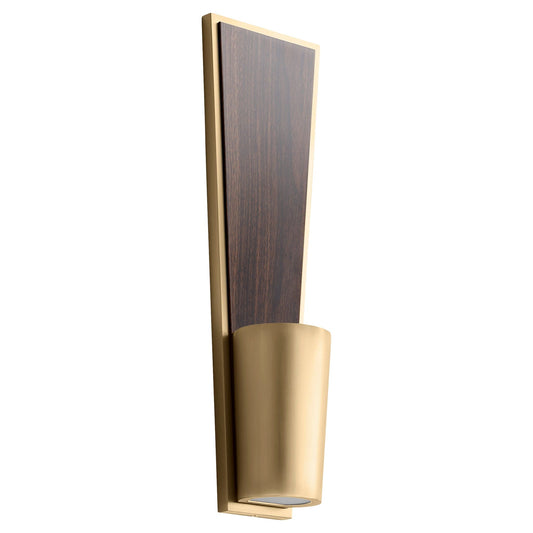 Oxygen Lighting 3-402-40 Sconce, UL Damp Rated, Walnut