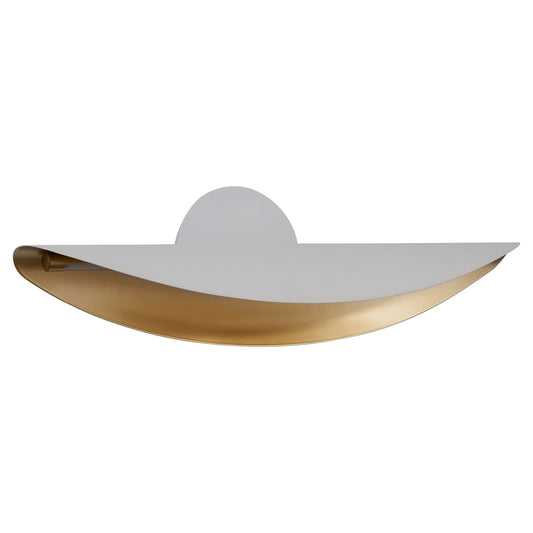 Oxygen Lighting 3-69-406 Pendant Light Fixture, UL Damp Rated, White / Aged Brass