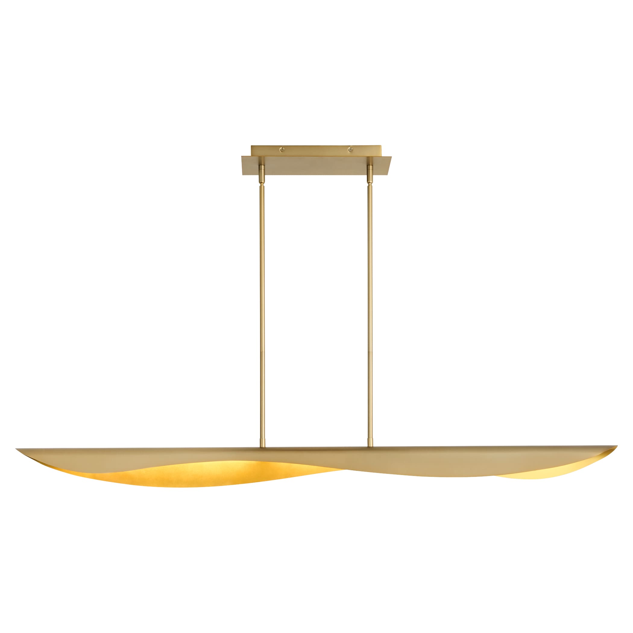Oxygen Pivot 3-408-40 Linear Pendant Chandelier Light - Aged Brass
