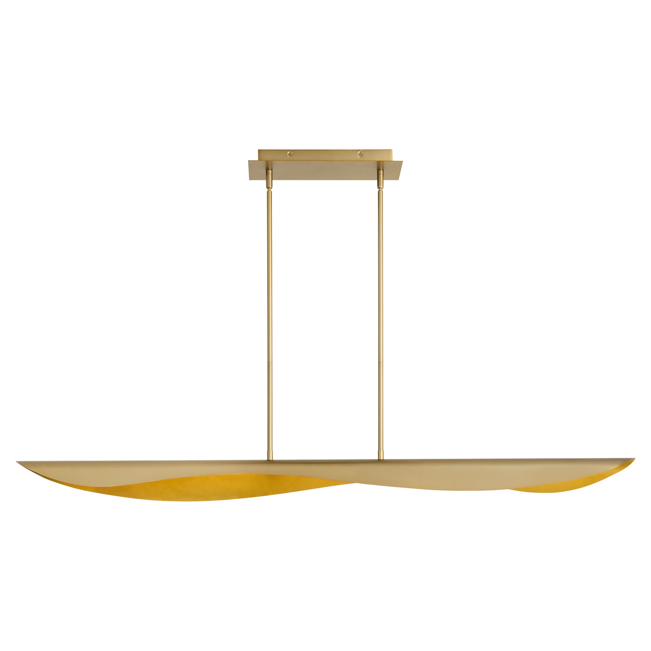 Oxygen Pivot 3-408-40 Linear Pendant Chandelier Light - Aged Brass