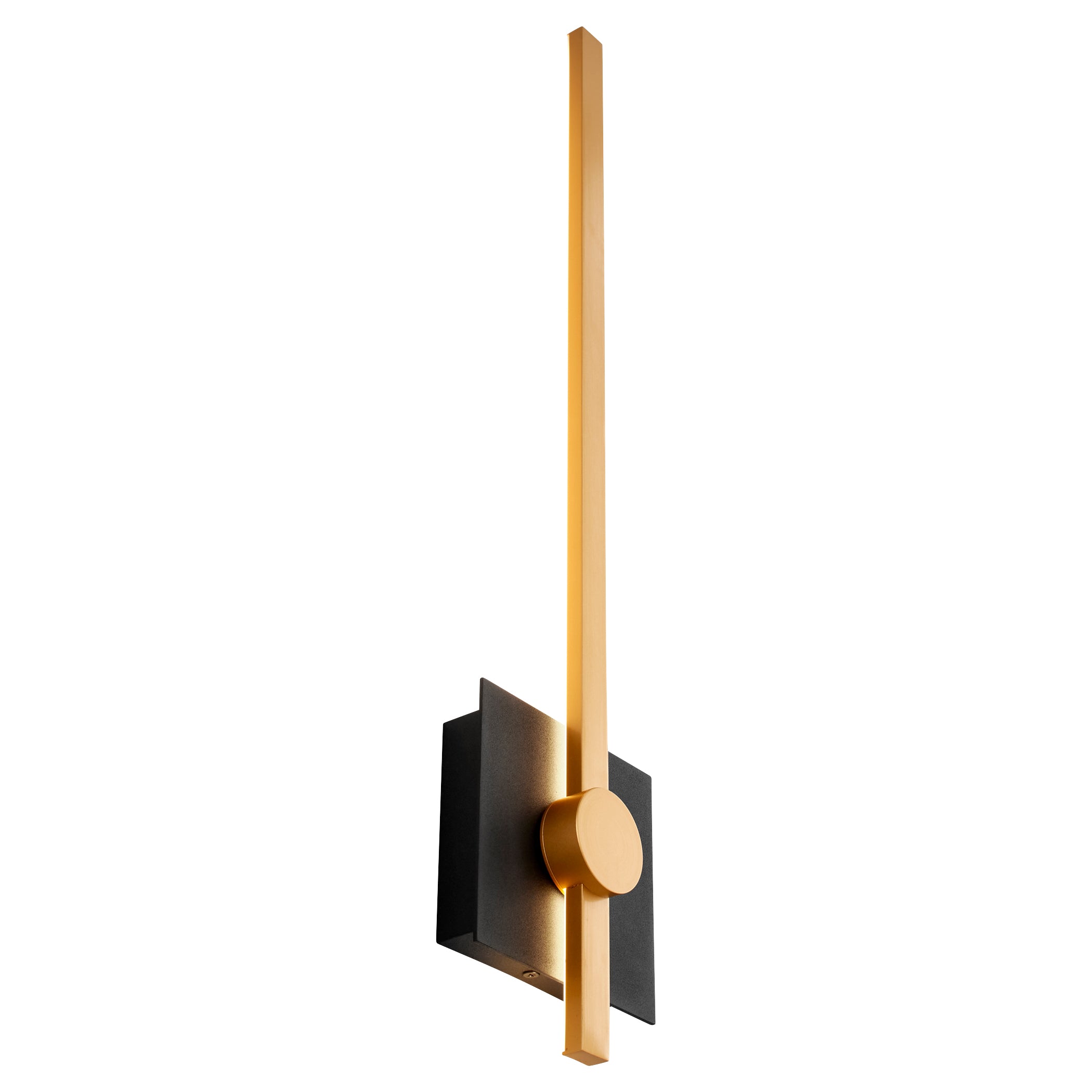 Oxygen Zora 3-50-1550 Vanity LED Sconce Light 24 Inch with White Acrylic Lens 3000K Modern  - Black W/ Industrial Brass