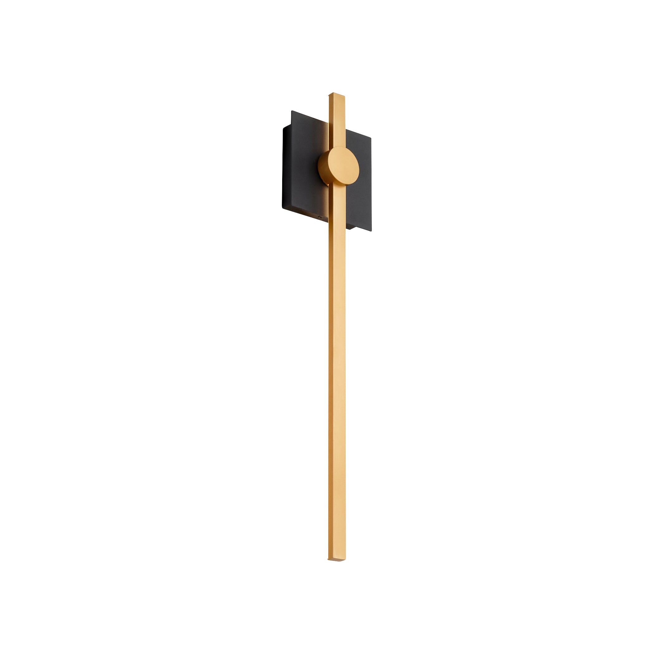 Oxygen Zora 3-50-1550 Vanity LED Sconce Light 24 Inch with White Acrylic Lens 3000K Modern  - Black W/ Industrial Brass