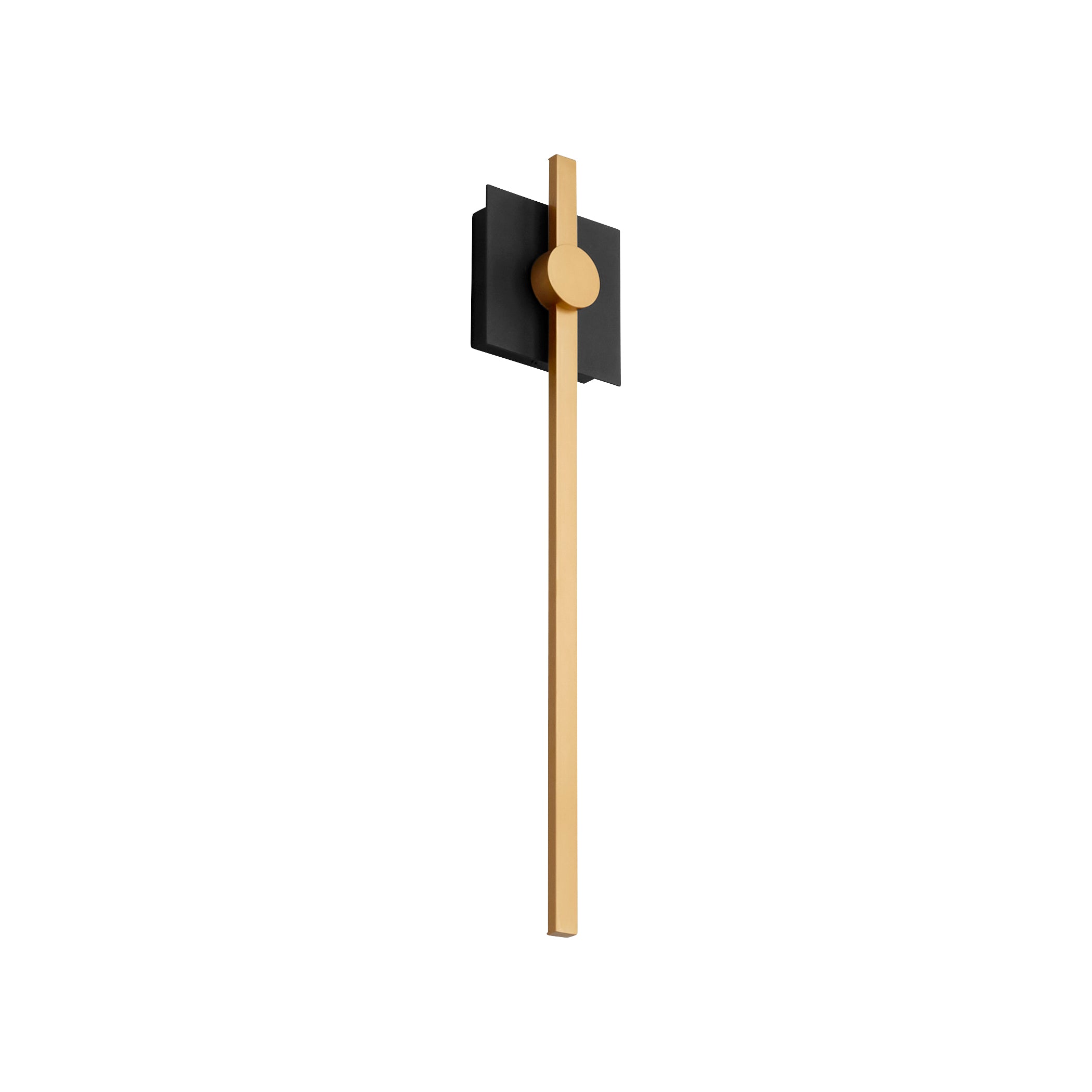 Oxygen Zora 3-50-1550 Vanity LED Sconce Light 24 Inch with White Acrylic Lens 3000K Modern  - Black W/ Industrial Brass