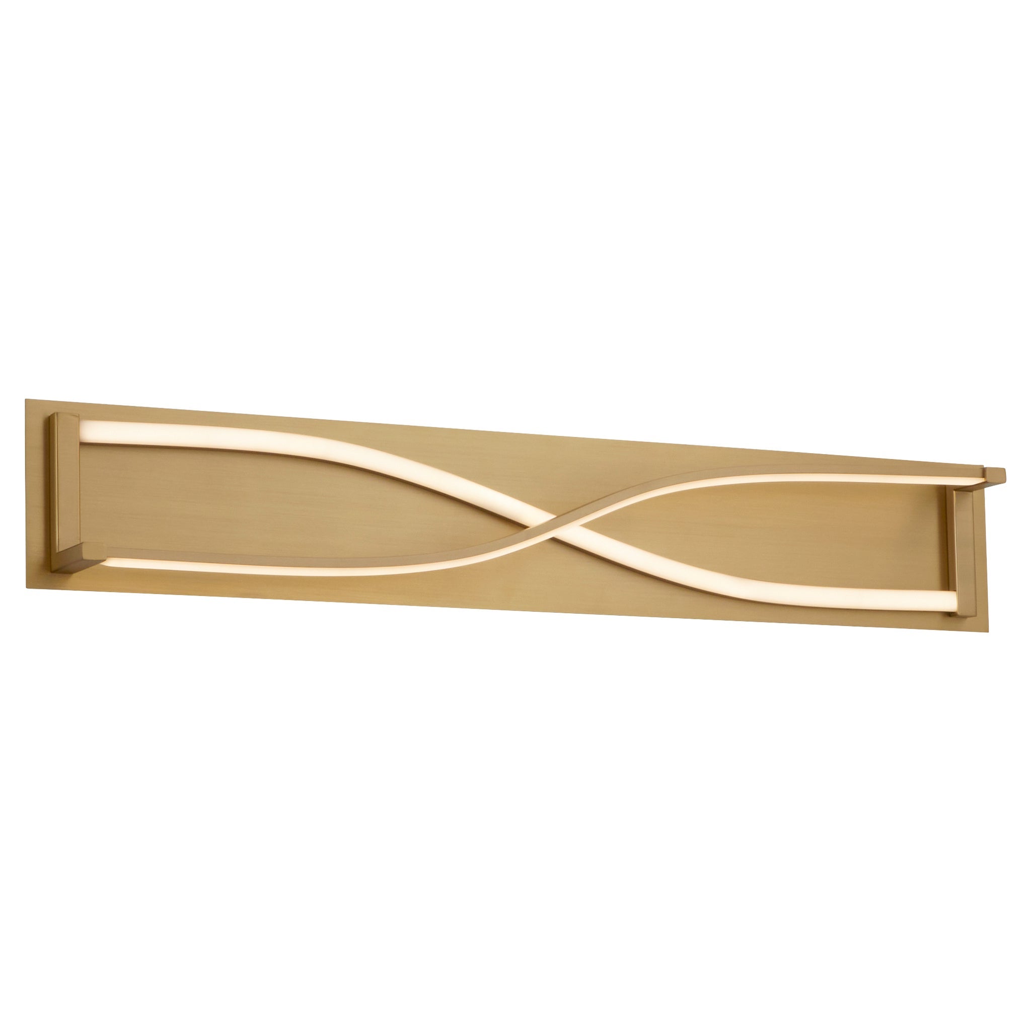 Oxygen Hyperion 3-5007-40 Bathroom Vanity LED Light Fixture 34 Inch - Aged Brass