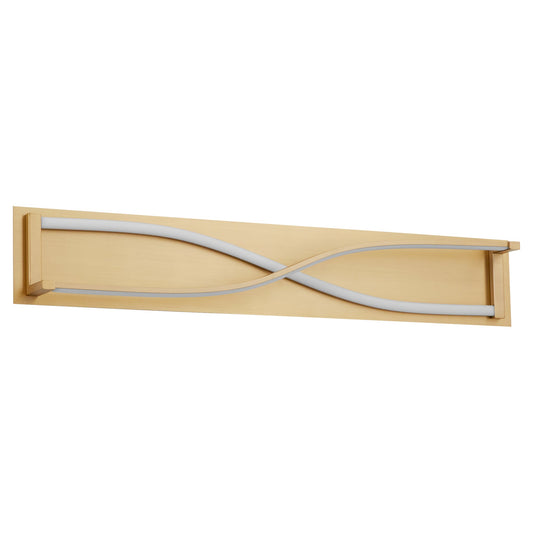 Oxygen Hyperion 3-5007-40 Bathroom Vanity LED Light Fixture 34 Inch - Aged Brass