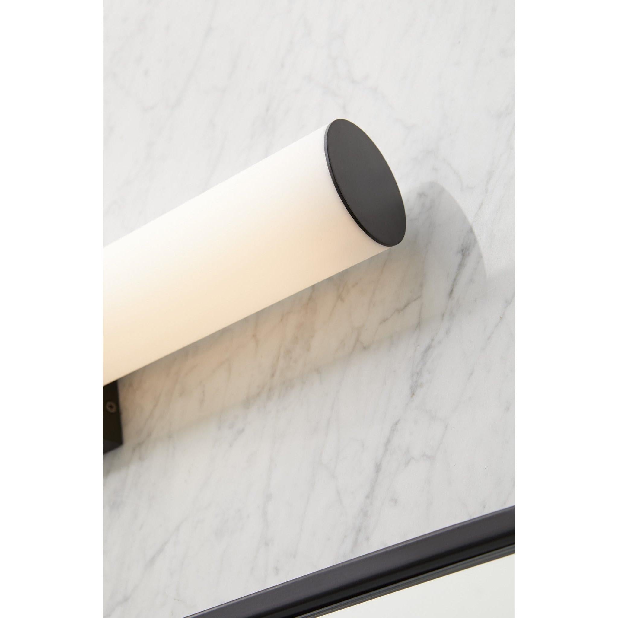 Oxygen FUGIT 3-5011-15 Vanity LED Light 18 Inch Matte White Acrylic Lens 3000K Modern - Black