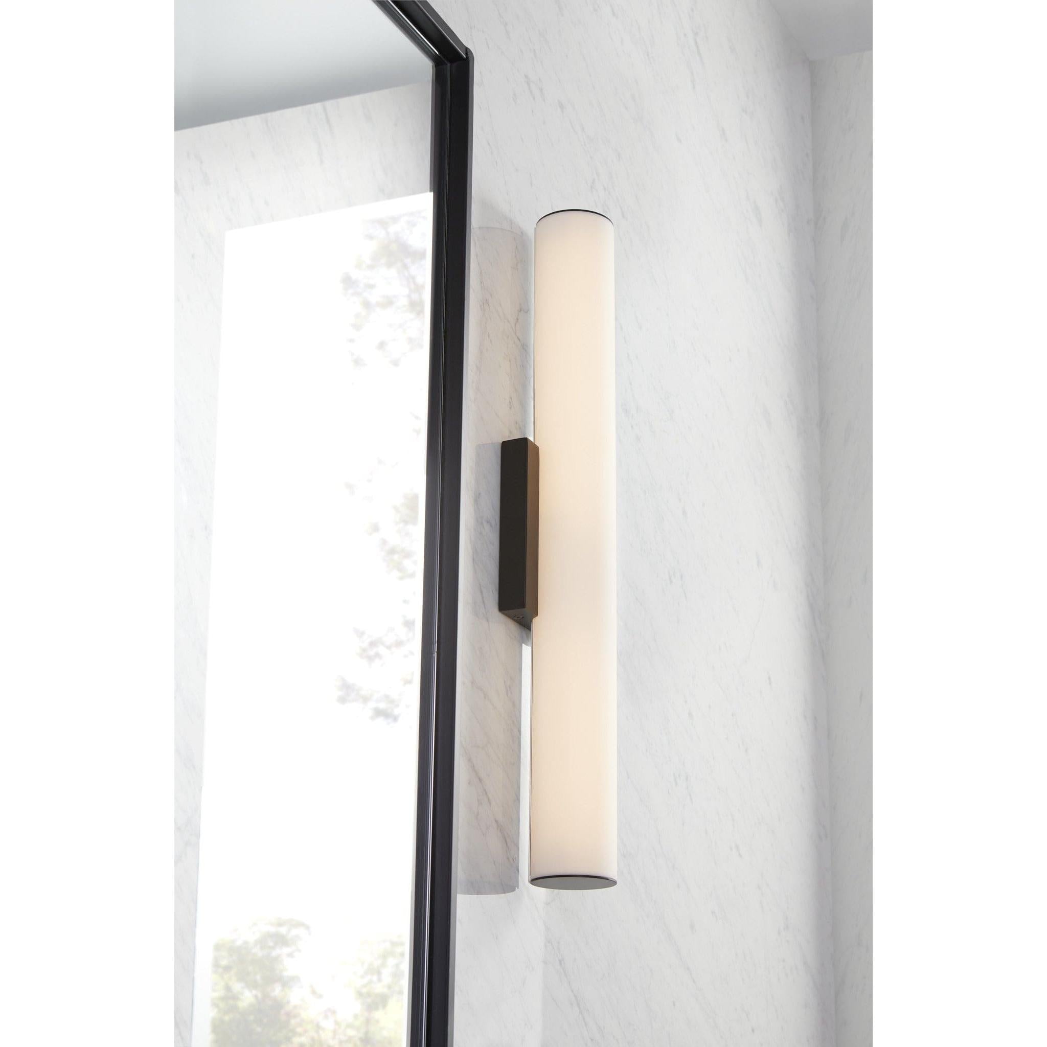 Oxygen FUGIT 3-5011-15 Vanity LED Light 18 Inch Matte White Acrylic Lens 3000K Modern - Black