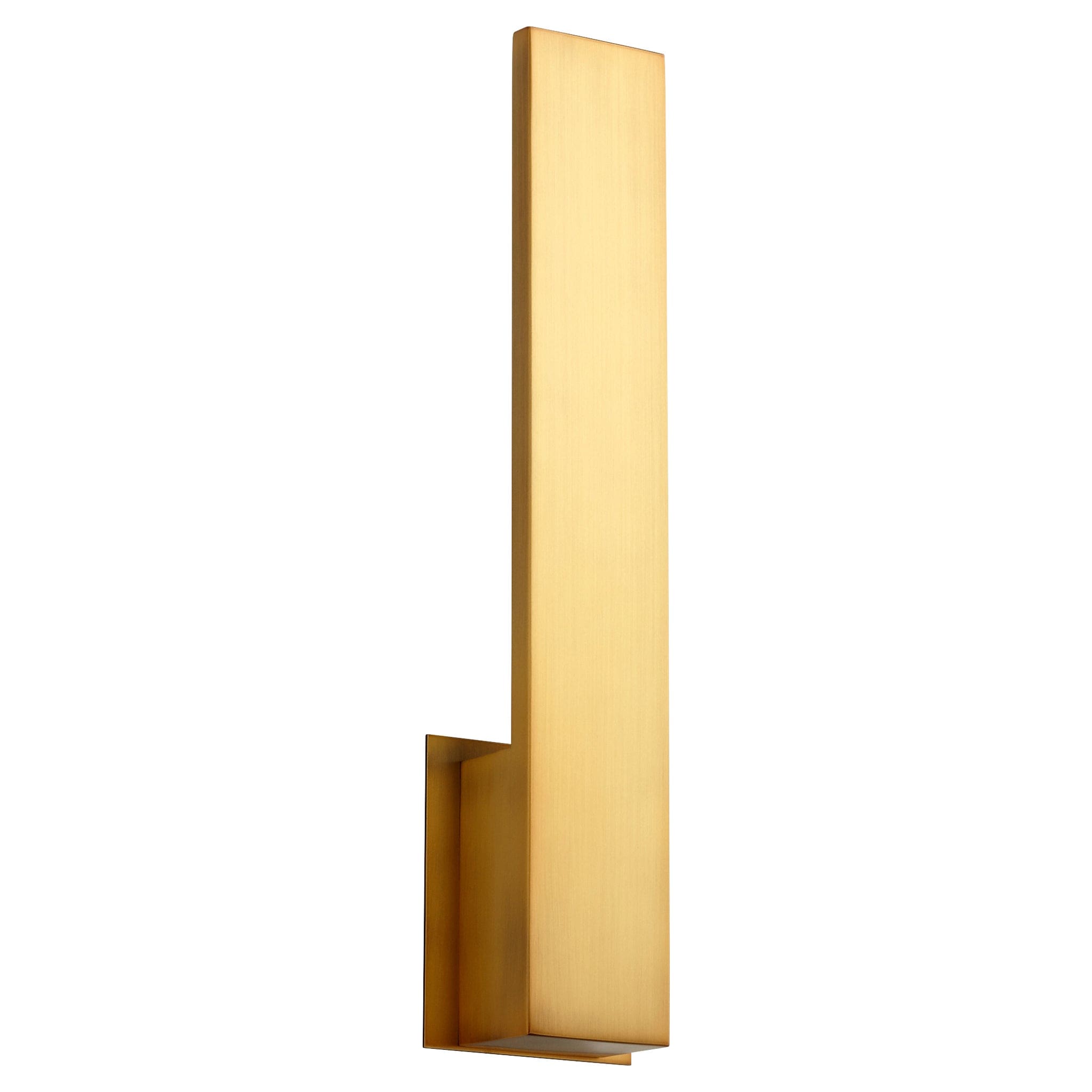 Oxygen Lighting 3-511-40 Sconce, UL Damp Rated, Aged Brass - Matte White Acrylic Diffuser