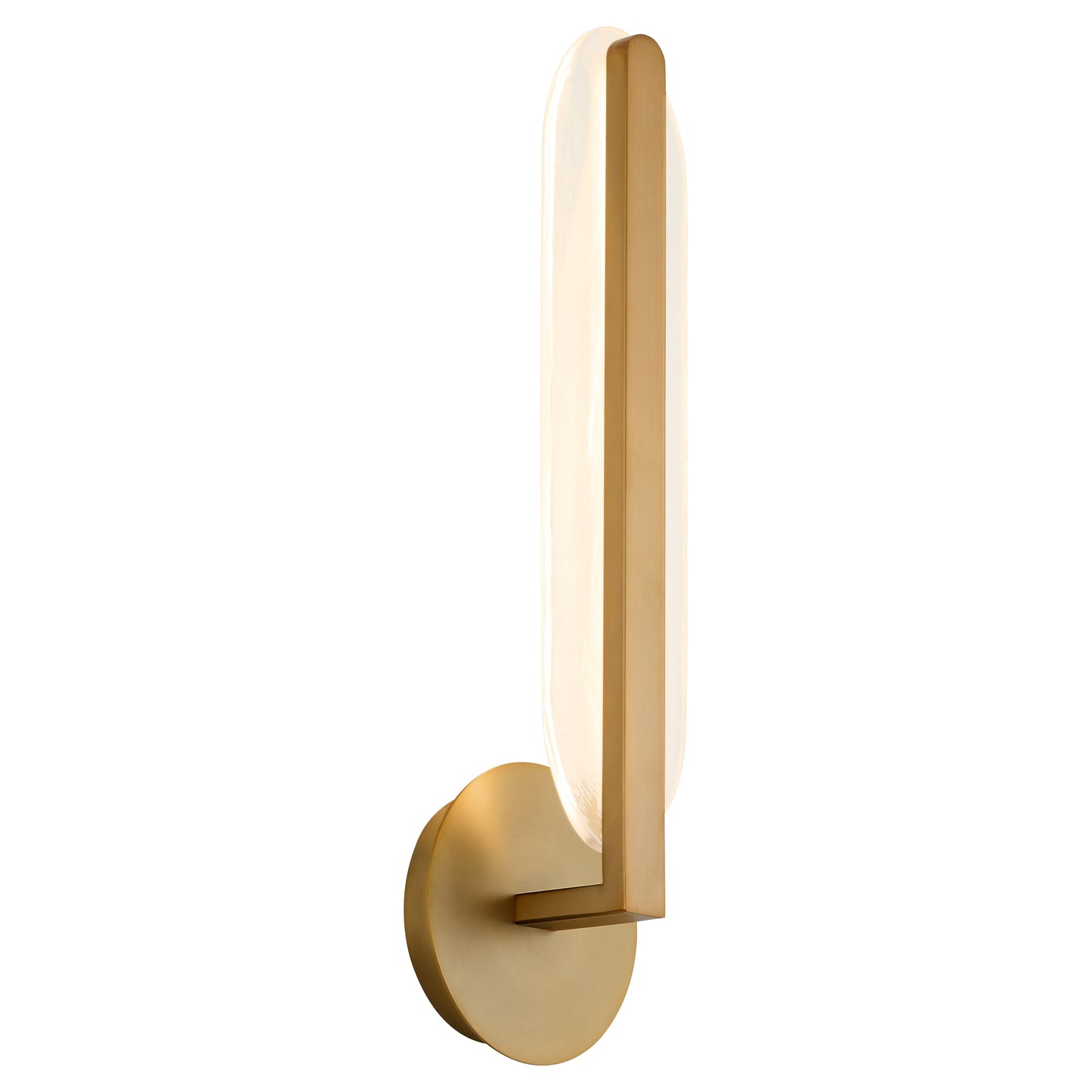 Oxygen Lighting Avian 3-5145-56 Sconce, UL Damp Rated, Brushed Brass