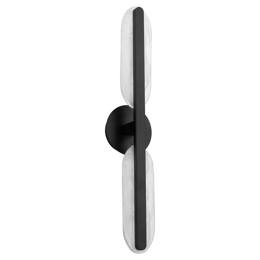 Oxygen Lighting Avian 3-5146-15 Vanity Light Fixture, UL Damp Rated, Black