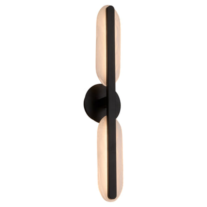 Oxygen Lighting Avian 3-5146-15 Vanity Light Fixture, UL Damp Rated, Black