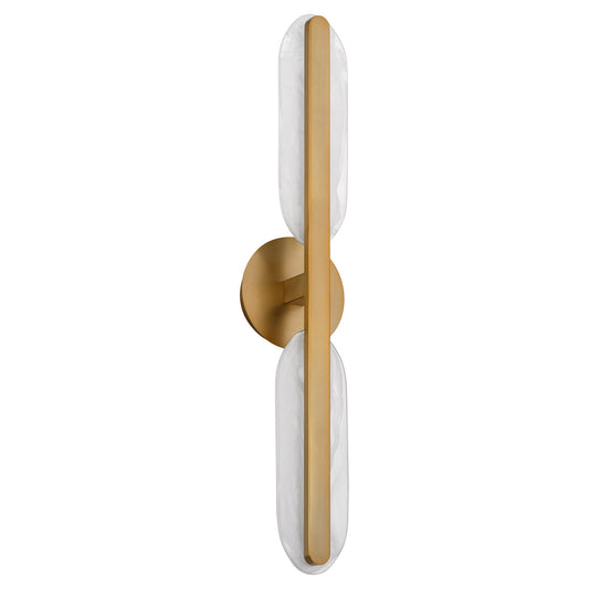 Oxygen Lighting Avian 3-5146-56 Vanity Light Fixture, UL Damp Rated, Brushed Brass