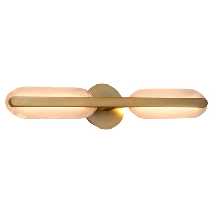 Oxygen Lighting Avian 3-5146-56 Vanity Light Fixture, UL Damp Rated, Brushed Brass
