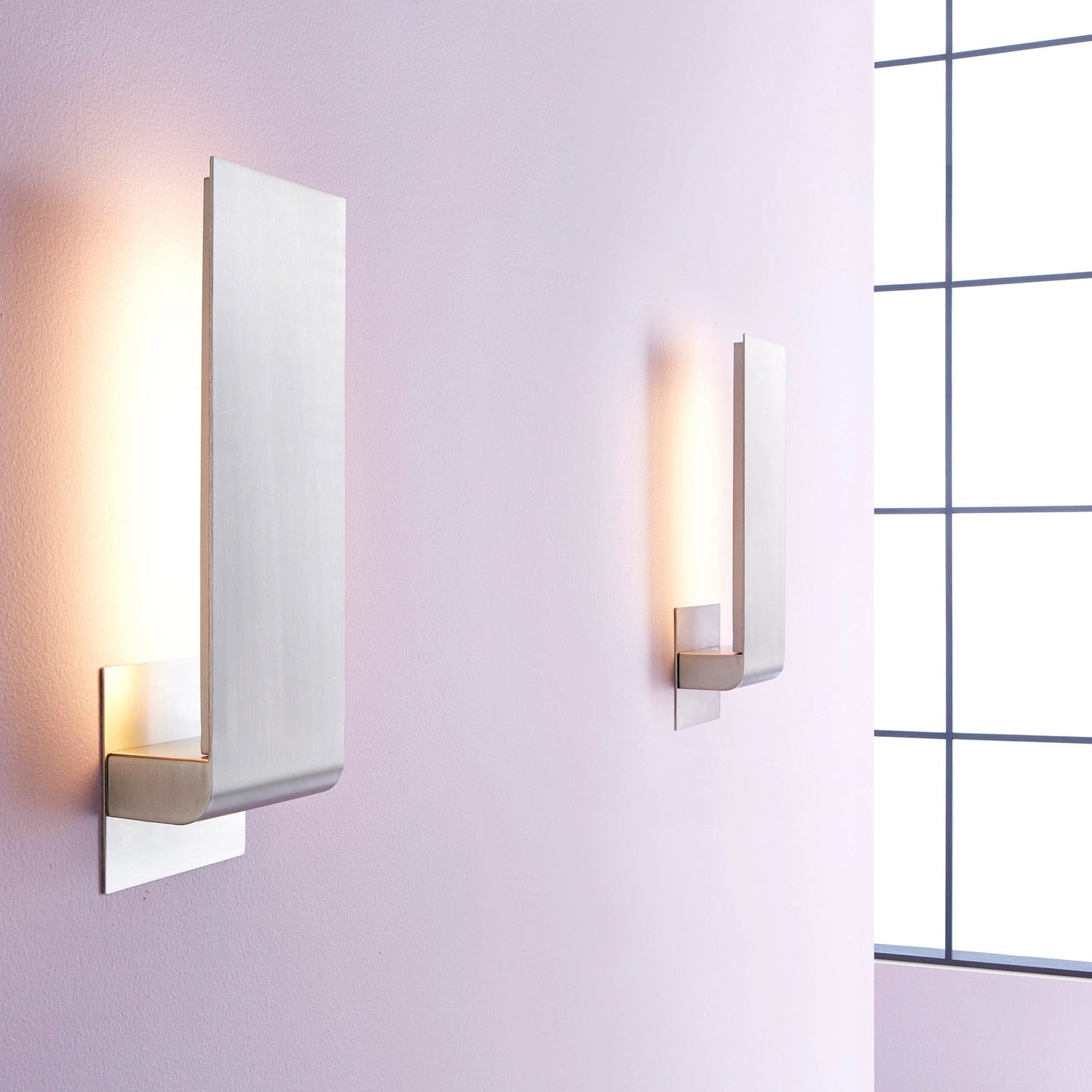 Oxygen Lighting 3-515-35 Sconce, UL Damp Rated, Satin Nickel - Matte White Acrylic Diffuser