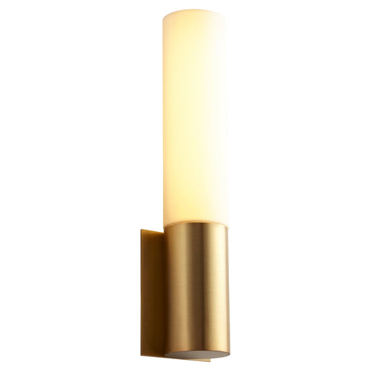 Oxygen Lighting 3-518-40 Sconce, UL Damp Rated, Aged Brass
