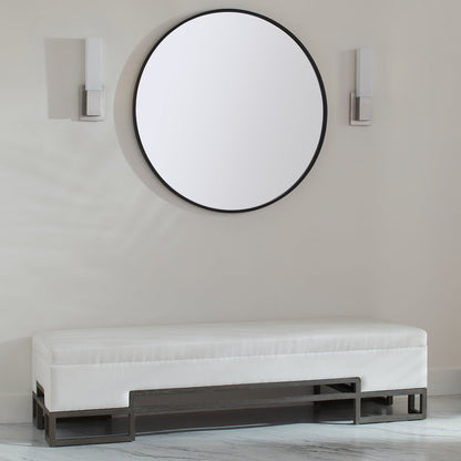 Oxygen Lighting Vega 3-519-27 Sconce, UL Damp Rated, Satin Nickel